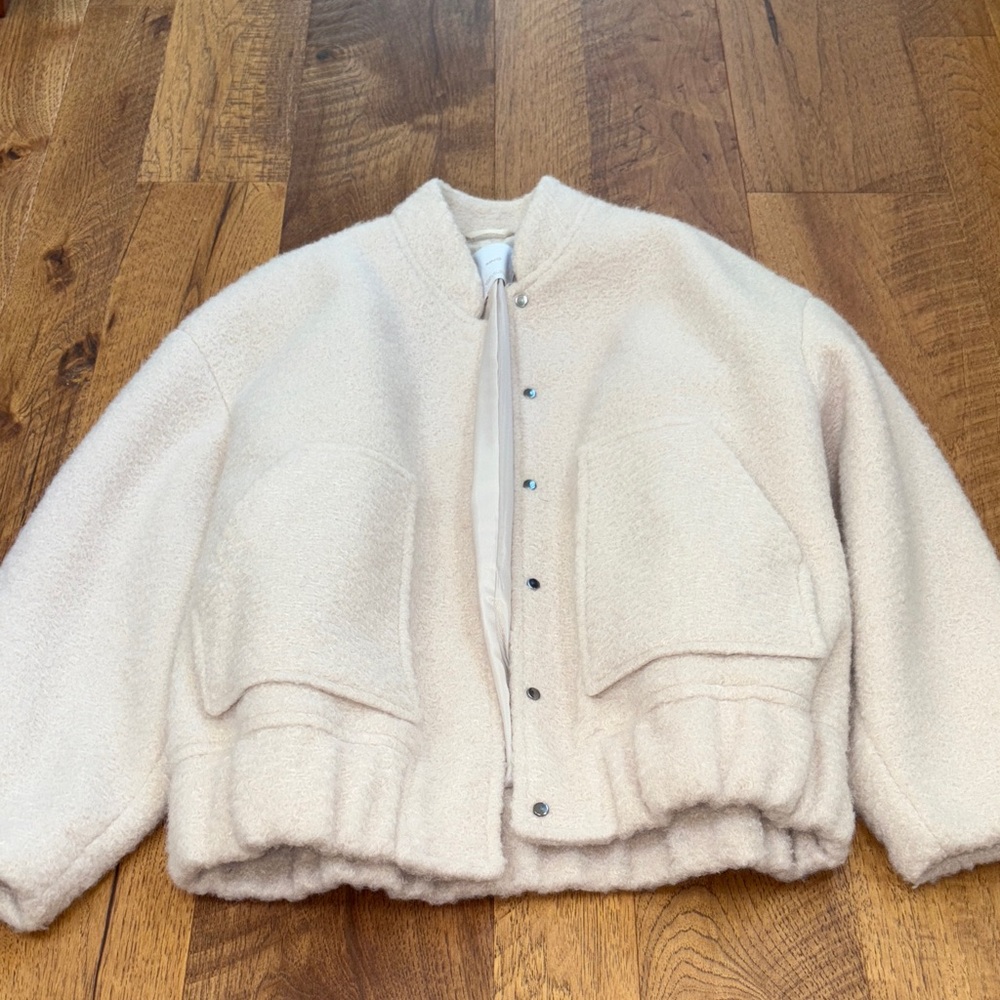 MNG Woman’s Light Pink/Cream Coat Size XS